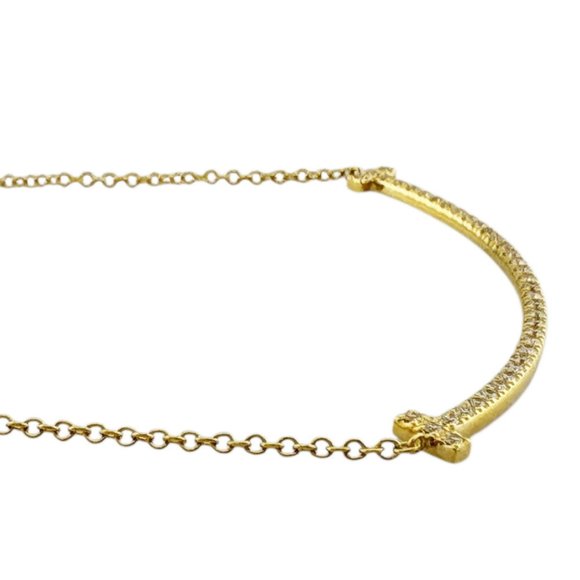 Tiffany T Smile Necklace Diamond Ladies TIFFANY&Co. - Picture 4 of 7